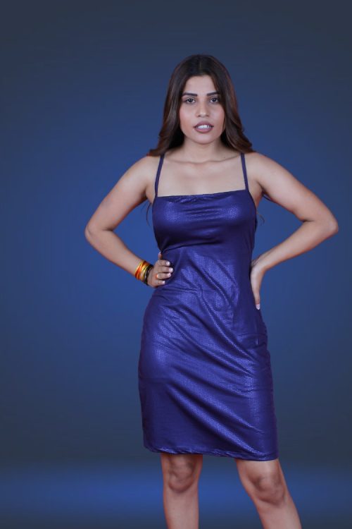 Blue Sleeveless One Piece Dress for Women