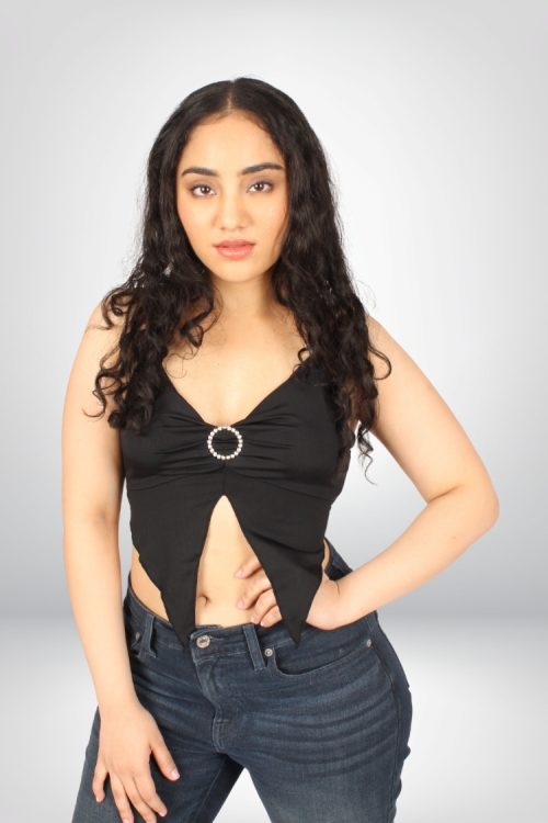 Premium Women’s Solid Sleeveless Wrap Top