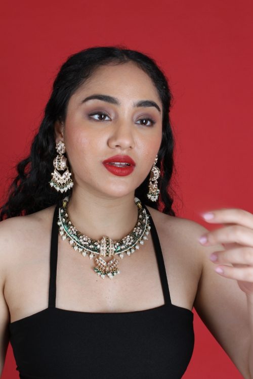 Crystal Pearl Necklace Set For Women