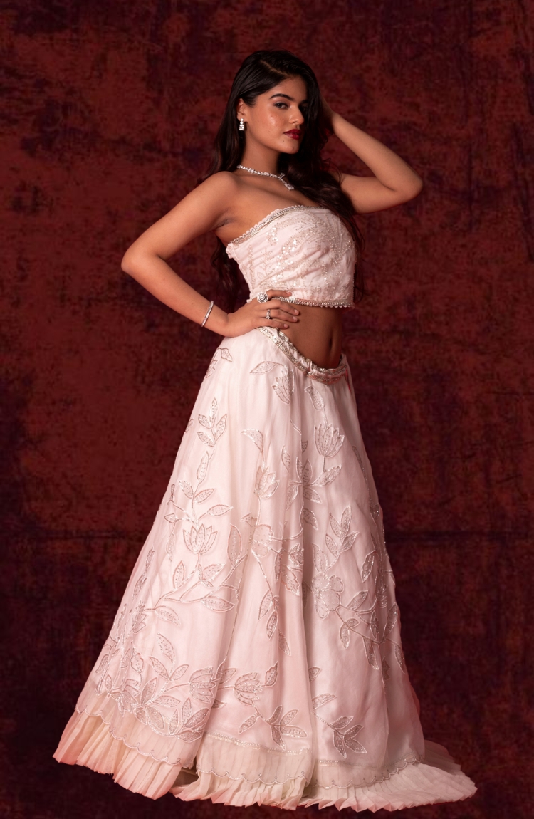 White Embroidery Lehenga Choli For Women