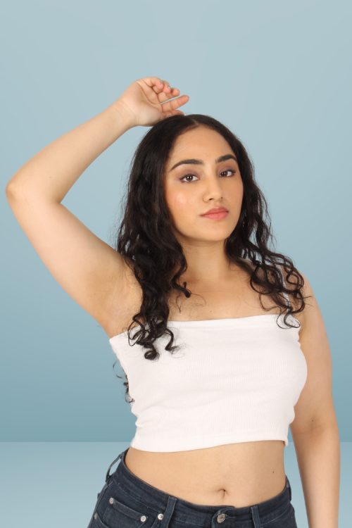 Women’s Solid Basic Cropped Padded Slim Fit Cami Top