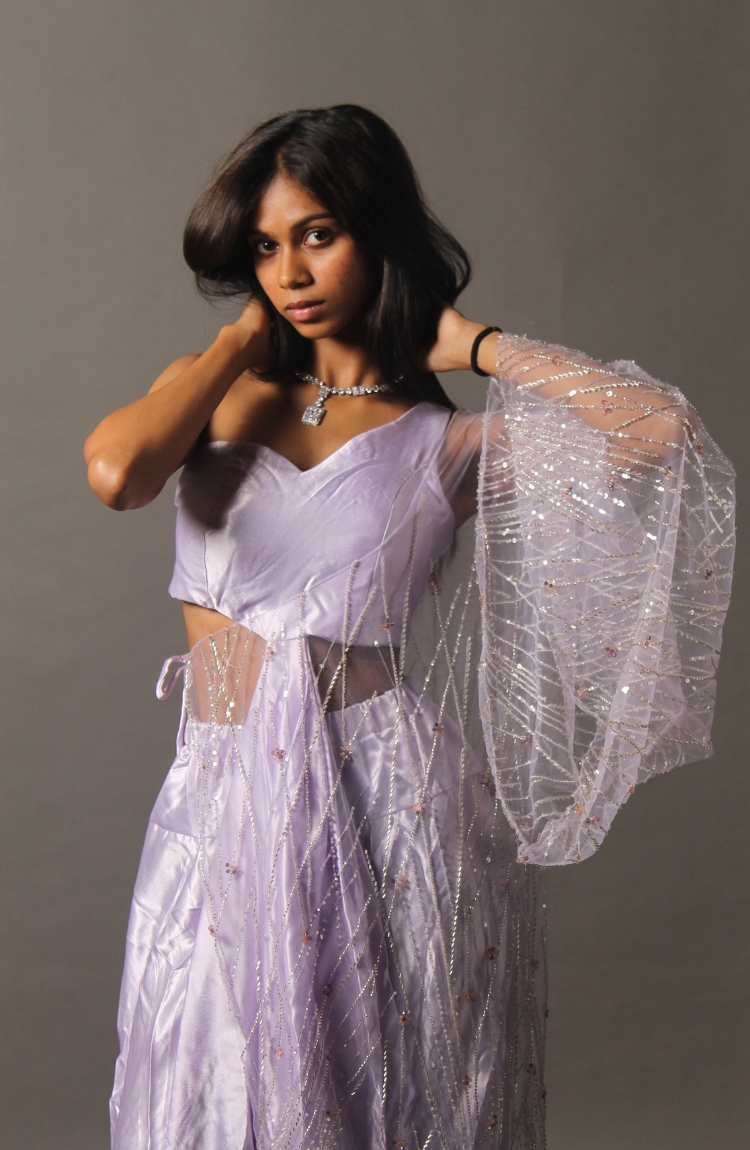 Women Polyester Sequined Dress - Image 5