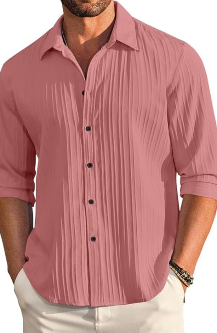 Textured Casual Plain Shirts for Men